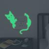 Nuevas pegatinas personalizadas YG53, pegatinas luminosas de ratón y gato de tres colores para interruptores, pegatinas de pared para decoración del hogar