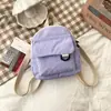 Mochila Pequeña de Lona de Pana Estilo Harajuku Japonés para Mujer, Mini Mochila Pequeña Versátil Literaria Minimalista para Mujer