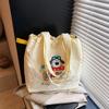 Nuevo Estilo Perezoso Nicho Hombro Estudiante Artístico Color Sólido Niña Bolso de Moda para Mujer Bolso Tote Elegante de Gran Capacidad