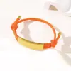 Al por mayor al contado transfronterizo Pulsera de doble cordón de ajuste Pulsera de cuerda trenzada ajustable de acero inoxidable multicolor con impresión y grabado de color UV
