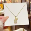 Collar de Acero de Titanio Estilo Coreano, Colgante de Diseño Versátil de Nicho de Lujo Ligero, Cadena para Clavícula de Temperamento Veraniego, Accesorios Inoxidables para Mujer