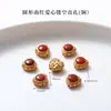 Alta Retención de Color Chapado en Cobre 24K Oro Real Accesorios de Ágata Roja Piezas para Joyería DIY Calabaza de Loto Productos Semi-Terminados Venta Directa de Fábrica