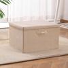 Caja de almacenamiento de ropa de algodón y lino, caja de almacenamiento plegable de gran capacidad para el hogar, caja de almacenamiento organizadora de ropa, caja de almacenamiento portátil, impermeable y a prueba de humedad