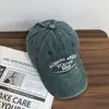 Gorra de Béisbol de Tela Lavada Transfronteriza Moda Bordado de Letras para Hombres y Mujeres Protección Solar Deportiva Sombrero de Calle Sombrero para el Sol