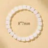 Pulsera Popular Natural de Bodhi Cuentas Barril Cuentas Manzana Corte Recto Círculo Único Juguete de Cuentas de Raíz de Bodhi Blanco Cuentas de Buda