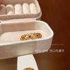 Anel de Bambu Esmaltado Dourado Retrô Estilo Palácio Anel de Dedo Indicador Feminino da Moda Novo Anel Chinoiserie Outono e Inverno
