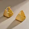 Brincos de Triângulo Escovado Personalizados Minimalistas Europeus e Americanos Design Simples de Nicho Tendência de Alta Qualidade Brincos Femininos