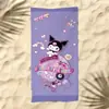 Toalla de Playa Sanrio Patrón de Dibujos Animados para Niños Gato Kitty Estampado Toalla de Baño Microfibra Secado Rápido para la Playa Toalla de Natación