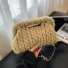 Bolso de Punto de Lana Transfronterizo para Mujer, Gran Capacidad, Nuevo Versátil 2026 Otoño e Invierno Bolso Cruzado con Cadena, Bolso Casual para el Trabajo