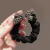 Diademas de Tela Hechas a Mano de Alta Gama para Mujer con Perlas, Bandas Elásticas de Alta Elasticidad para Cola de Caballo, Gomas para Moños
