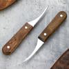 Cuchillo de acero inoxidable 420 para cortar camarones, herramienta de cocina para limpiar salchichas y camarones, cepillo para barriga de pescado, cuchillo para langosta, pelador de camarones, mango de madera para cortar camarones.