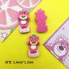Pastel Brillante de Dibujos Animados Postre Rosa Rojo Oso DIY Accesorios de Resina Pegamento Crema Funda para Teléfono Móvil Tocado Horquilla Adhesivo para Vaso de Agua