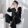 Novos Pijamas de Algodão e Seda para Mulheres 2026, Conjunto Fino de Manga Longa e Calça Longa para Primavera e Outono, Adequado para Usar ao Ar Livre no Verão, Tamanho Grande Doce Roupa de Casa