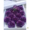 Flor de Jabón de 5 Capas Cabeza de Flor Grande Flor de Rosa Día de San Valentín Día de la Madre Ramo de Flores de Jabón Caja de Regalo Decoración DIY