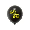 Veículo de Engenharia de Construção Decoração de Festa Sinal de Alerta de Escavadeira Balão de Látex Suprimentos de Decoração para Festa de Aniversário Infantil