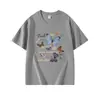 Camiseta Feminina de Algodão Puro, Manga Curta, Corte Solto, Cor Preta, Novo Estilo de Verão, Design de Borboleta com Letras Estilo Americano, Top Solto de Alta Qualidade