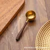 Cuchara medidora para granos de café de madera de nogal con mango largo, cuchara medidora para café molido de acero inoxidable 304, cuchara medidora especial de gramos para granos de café