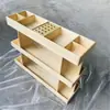 Mesa de Arte Móvel para Jardim de Infância Sala de Aula de Artes Armário de Armazenamento de Papel de Desenho em Madeira Maciça Estúdio de Educação Infantil Rack Organizador Armário de Artes