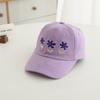 Sombrero de Comercio Exterior Gorra de Béisbol para Niños Estilo Japonés y Coreano Bordado Tres Flores Pequeñas Combinable para Niño y Niña Gorra de Baile Callejero Transfronterizo