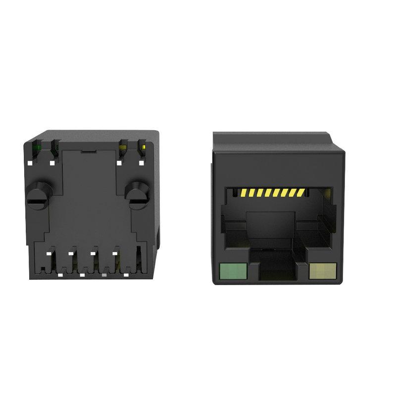 52D-全塑带灯左黄右绿8P8C