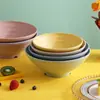 Amazon Transfronterizo Tazón de Ramen de Paja de Trigo Hogar Grande Tazón de Sopa de Fideos Restaurante Hotel Caracol Arroz Fideos Cubo de Plástico
