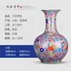 Vaso de Flores Esmaltado Cerâmico Jingdezhen Chinês para Casa Sala de Estar Entrada Enfeites de Vaso Decorações Artesanais