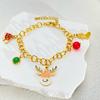 Europeu e Americano Mais Vendido Aço Inoxidável Colar Pulseira Brincos Natal Pingente Trenó Alce Feriado Nova Moda Joias