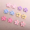 Accesorios de Resina de Flores Mate Lindos de Dibujos Animados DIY Accesorios para el Cabello de Niños Pasadores Pegatinas para Fundas de Teléfono Colgantes para Llavero