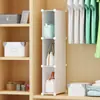 Armário Organizador de Rede Mágica de Resina Guarda-Roupa Caixa Organizadora de Rede Estante de Chão Armário Doméstico Armário Combinado de Plástico