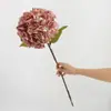 Retro Europeo Flor de Hortensia Grande Artificial Colores de Otoño Verano Infinito Adorno para el Hogar Sala de Estar Arreglo Floral de Boda Ramo Decoración Flor