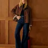 Chaqueta casual simple de mujer para Amazon transfronteriza europea y americana 2026, abrigo de otoño e invierno de manga larga de un solo pecho