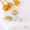 Anillo de Diamante de Cobre Chapado en Oro de 14K Cadena de Pulsera de Rueda de Bicicleta con Separadores de Perlas de Doble y Una Capa Accesorios de Joyería DIY