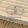 Pendientes Exagerados de Círculo Grande de Metal con Aguja de Plata S925 para Mujer, Moda de Nicho de Lujo Ligero, Pendientes de Aro Lisos de Doble Capa con Temperamento