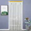 Cortina de Puerta Anti-Mosquitos Sin Taladro, Cortina de Gasa de Tela, Media Cortina de Encaje para Dormitorio, Cortina Divisoria, Cortina de Privacidad, Cortina Colgante para el Hogar para Todas las Estaciones, Producto Nuevo