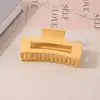 Pinza para el Cabello Mate Transfronteriza Tipo Pinza de Tiburón con Acabado de Alta Gama, Pinza de Garra Rectangular Simple de 13 cm, Tamaño Grande para Cabello Grueso, Accesorio para el Cabello para Mujer