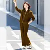 Traje deportivo casual para mujeres de mediana edad y mayores, atuendo de otoño para madres, elegante conjunto de dos piezas con cárdigan con cremallera y chaqueta con cuello de béisbol