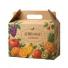 Directo de fábrica: Cajas de regalo de frutas de papel kraft engrosado, coloridas y personalizables con tus propios diseños, perfectas para bodas y otros eventos; ecológico