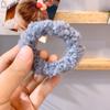 Cuerda de pelo de cordero Dongdaemun coreana para otoño e invierno, anillo de pelo de felpa de color caramelo, cuerda de pelo rizado, tendón de goma, accesorios para el cabello