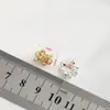 Miçangas Espaçadoras de Pétala Banhadas a Ouro 14K que Preservam a Cor Feitas à Mão para DIY com Furo Grande 11mm Acessórios de Joias com Contas para Pulseira e Colar de Cristal