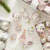Conjunto de Pingentes Decorativos para Árvore de Natal Bola de Alta Qualidade Doméstico 2023 Novos Enfeites Pendurados Pequeno Pingente Saco de Material DIY