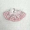 Novas Roupas de Bebê 10-13cm Saia Xadrez com Boneca Brinquedo Roupa de Troca com Lote Hello Kitty Labubu