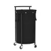 Cesta para Ropa Sucia de Comercio Electrónico Transfronterizo de Amazon 110L con Bolsa Extraíble Cesta de Lavandería con Ruedas Negro Caja de Almacenamiento Extraíble