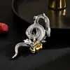 Broche Retro, Ramillete Animal de Nicho de Alta Gama, Pin para Traje, Joyería de Diamantes, Año Zodiacal de la Serpiente, Accesorios de Alta Gama