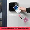 Porta credencial de identificación lindo y divertido con clip acrílico retráctil y purpurina