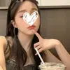 Pendientes de estilo coreano sencillos y combinables con todo, estilo Tremella, 2024, nuevos y elegantes, de alta gama, con círculos de nicho.