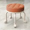 Taburete con Ruedas Giratorias Silenciosas, Taburete Bajo para Limpieza, Pedicura, Taburete Redondo, Taburete para que el Bebé Camine, Herramienta para el Cuidado Infantil