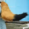 Orelha de besta de pelúcia grande feita à mão cauda de besta acessórios de joias para cosplay cauda de raposa Cauda de Lobo acessórios de cauda de gato