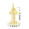 Accesorios de Joyería con Circonita Micro-Pavimentada, 26 Letras Brillantes, Baño de Oro Real de 18 Quilates, Collar, Accesorios de Colgante Pequeño