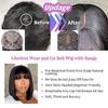 Peluca de moda para mujer, de cabello corto, color negro, con simulación de fibra química, estilo Bangbo, Bangbo, de Amazon.