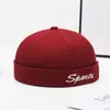 Sombrero de Maestro de la Tierra Artístico Nuevo de Primavera y Otoño para Hombre y Mujer, Sombrero de Hip-hop de Moda, Sombrero Hip-hop sin Ala, Gorro Simple de Piel de Melón